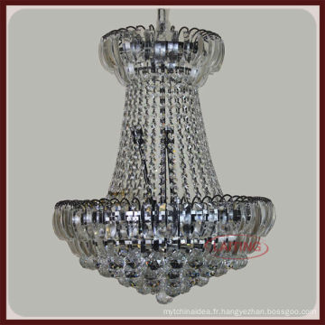 lustre en fer, lustre en fer noir cristal